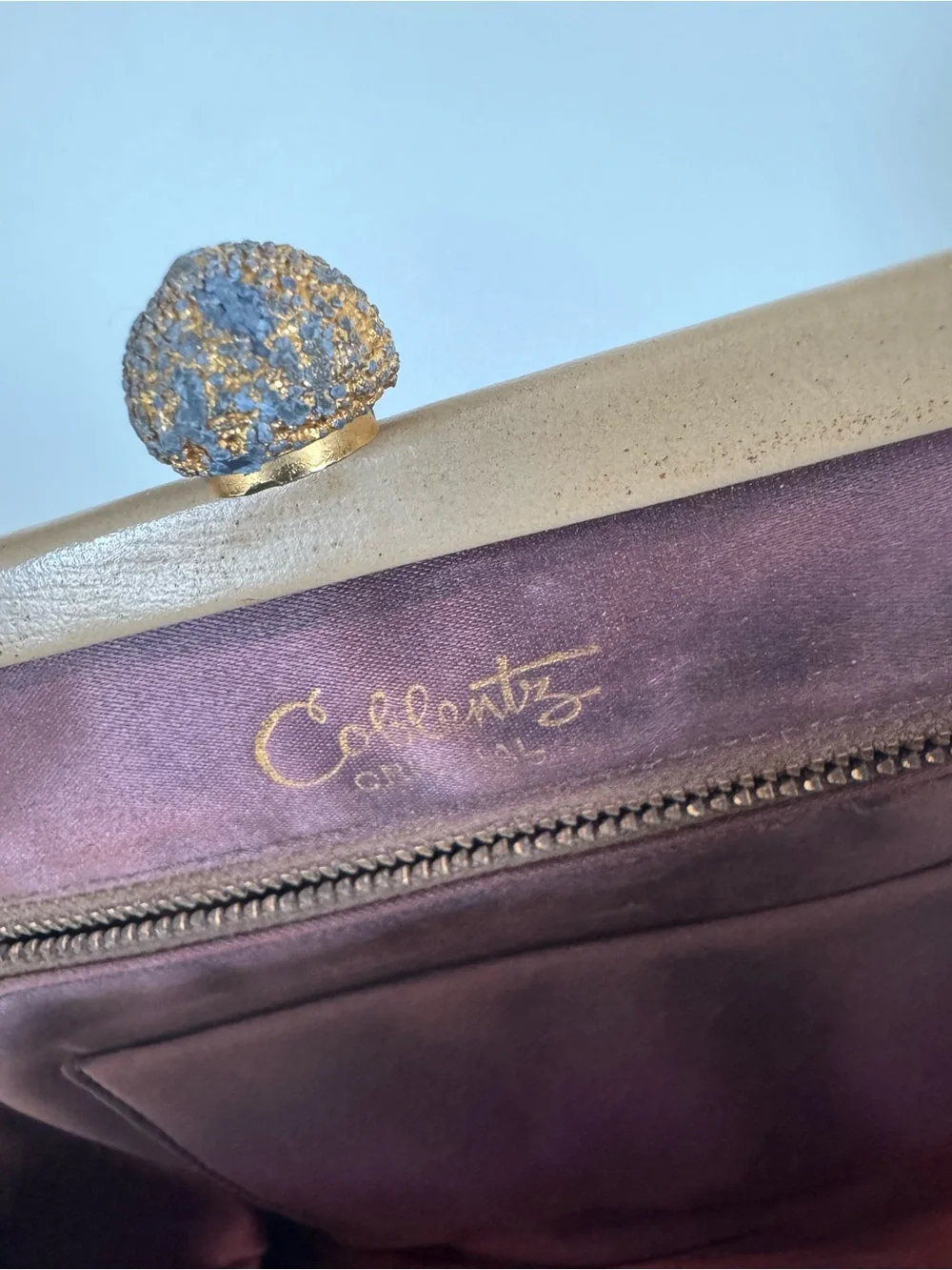 Coblentz 70s vintage beige smooth leather bag